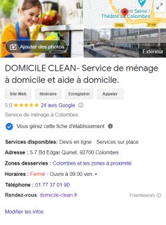 Suivez nous également sur notre fiche google